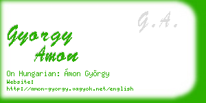 gyorgy amon business card