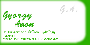 gyorgy amon business card